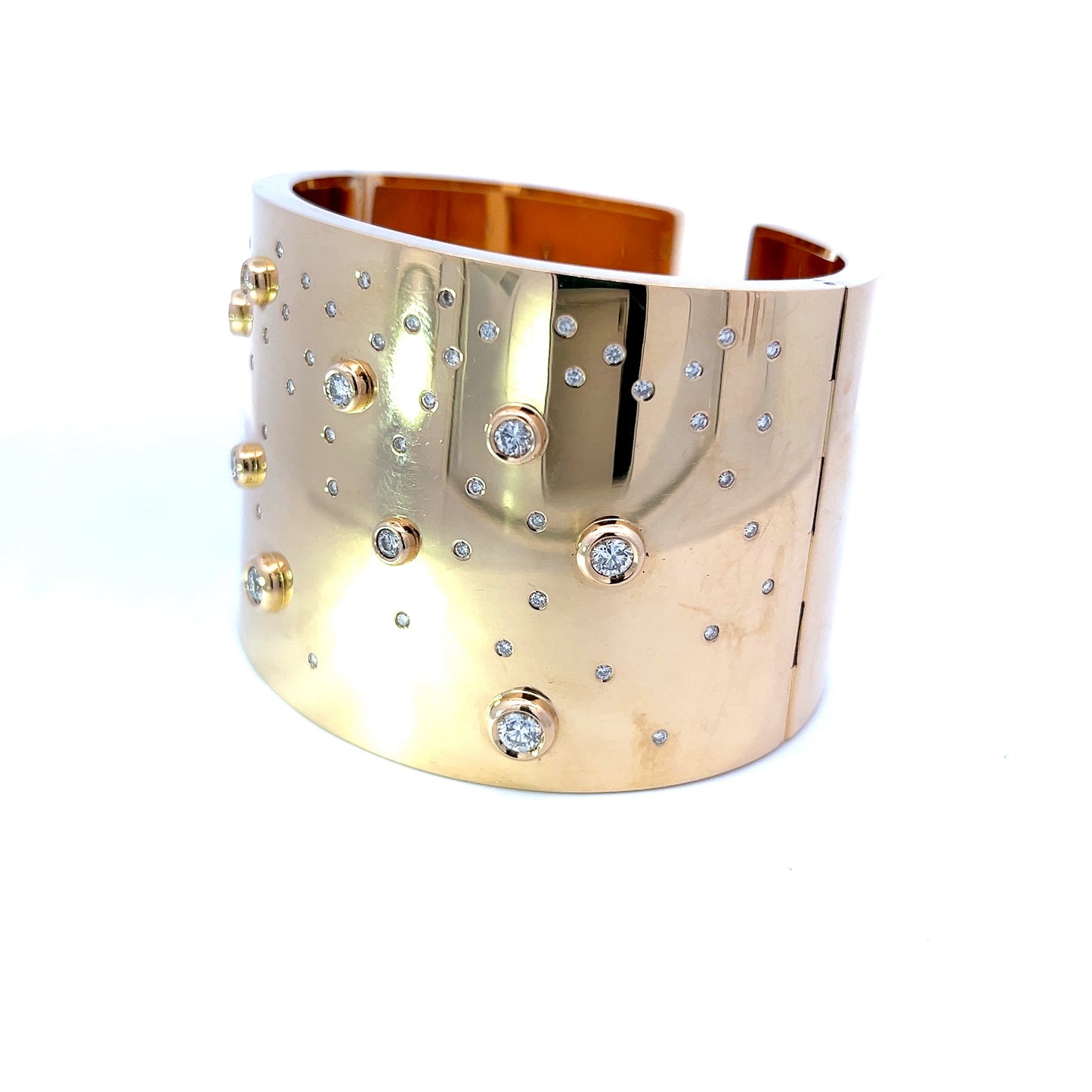 Fred of Paris Large 18k Diamond Cuff